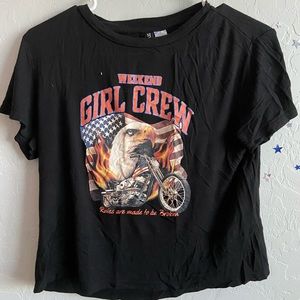 Weekend girl crew crop top